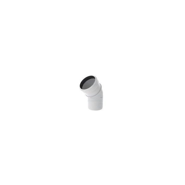 Safe-PP Rookgasbocht 45° x Ø80 mm Wit PP