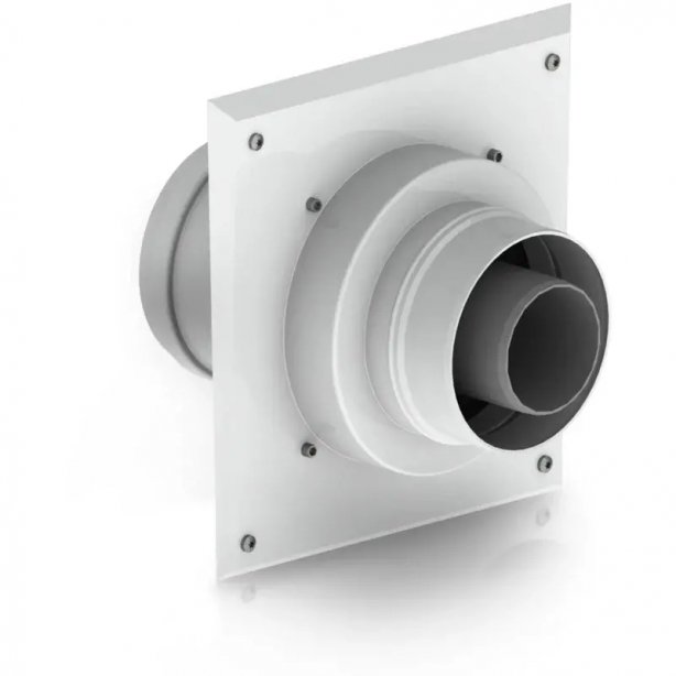 Twinsafe Concentrische Schachtaansluiting + Brandmanchet Ø60/100 mm