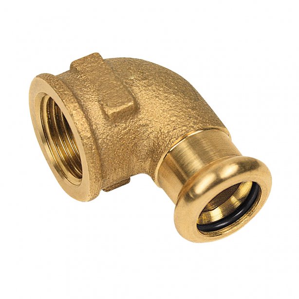 Bonfix Roodkoper Binnendraad x Press kniekoppeling (water) | 1/2 x 12