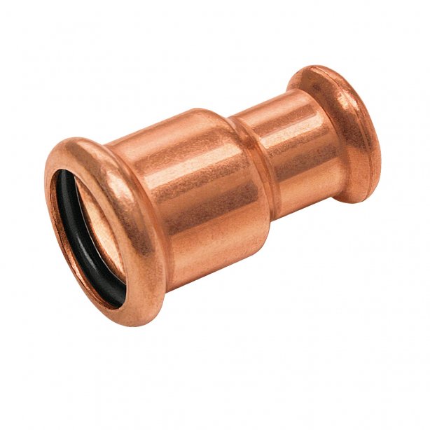 Bonfix Roodkoper Press rechte verloopkoppeling (water) | 28 x 15