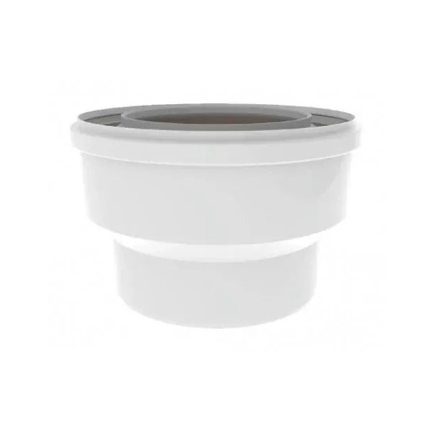 TwinSafe Verloop Ø60/100 - Ø80/125 mm Concentrisch Wit PP