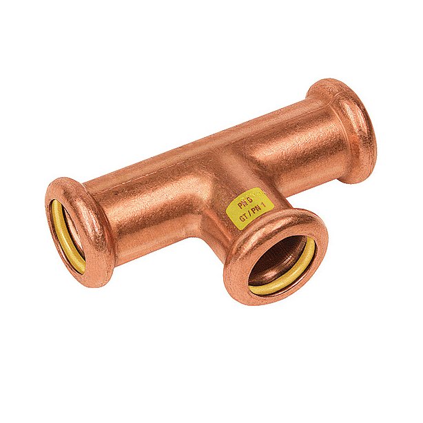 Bonfix Roodkoper Press T-koppeling verlopend (gas) | 35 x 35 x 22