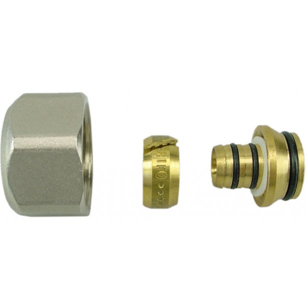 TP-99 adaptor voor Alu-Pex 16 x 2,0 mm Eurokonus, vernikkeld