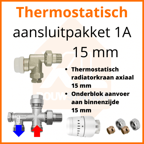 Eco 4 Thermostatisch M30 aansluitpakket 1A t.b.v. 15 mm buis