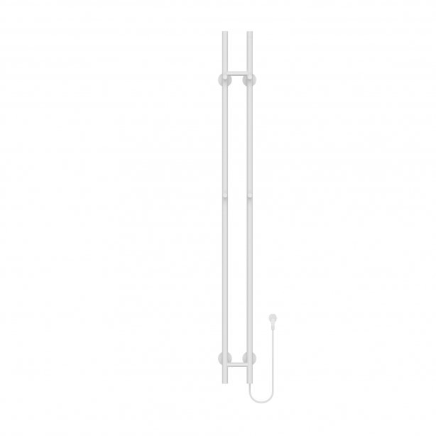 1500x168 - 120 Watt | Elektrische Dubbele Staafhanddoekradiator - Wit