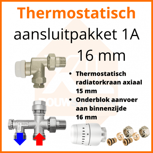 Eco 4 Thermostatisch M30 aansluitpakket 1A t.b.v. 16 mm buis