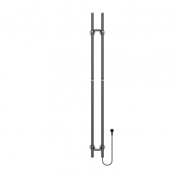 1500x168 - 120 Watt | Elektrische Dubbele Staafhanddoekradiator - Gunmetal