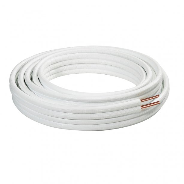 Airco Koperen Dubbele Buis met Isolatie - Zonder Koppelingen - 1/4" - 3/8" - 20 m