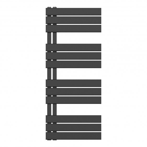 1200x500 – 593 Watt | handdoekradiator zwart | links aansluiting/comb