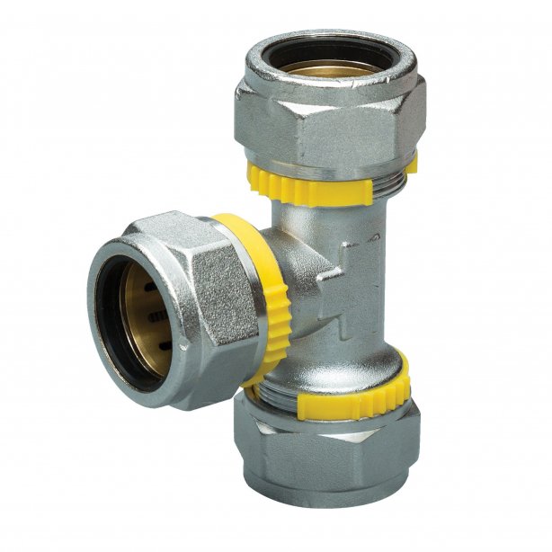 Gaskoppeling PLT T-stuk DN25 x DN25 x DN20