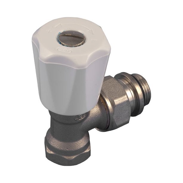 Radiatorkraan haaks 16mm x 1/2"