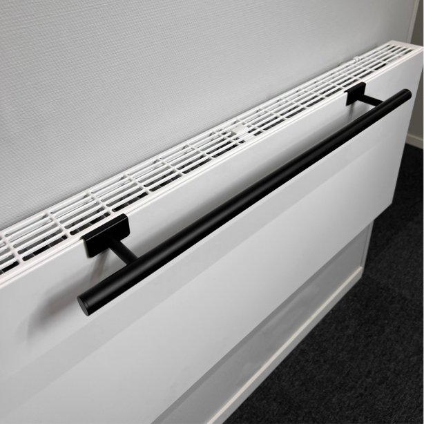 BSXL handdoekenrek 400 mm voor radiatoren boven-bevestiging zwart