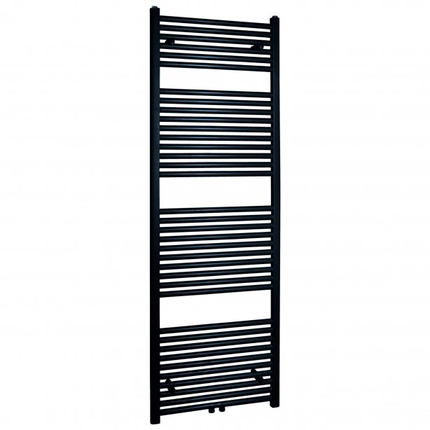 500x1200 - 673 Watt | Handdoekradiator Zwart Zij- & Middenaansluiting