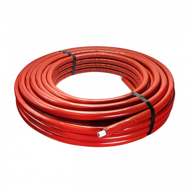 BSXL pex-al-pex meerlagenbuis met isolatie | rood | 20 x 2.0 | Rol 50 meter