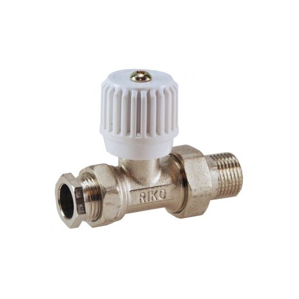 Radiatorkraan recht 15mm x 1/2"