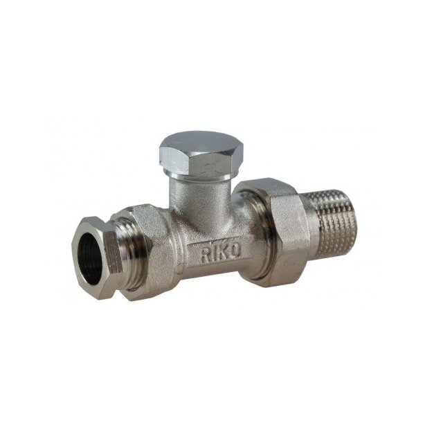 Voetventiel recht 15mm x 1/2"