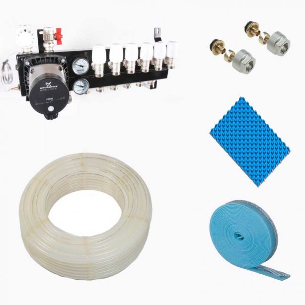 Hoofdverwarming set tot 90 m2 - Vloerverwarming - A Label