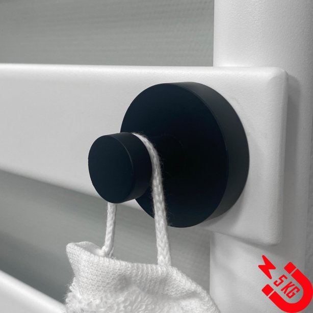 BSXL Magneet-line Zwart – Magnetische enkele haak, kleine knop