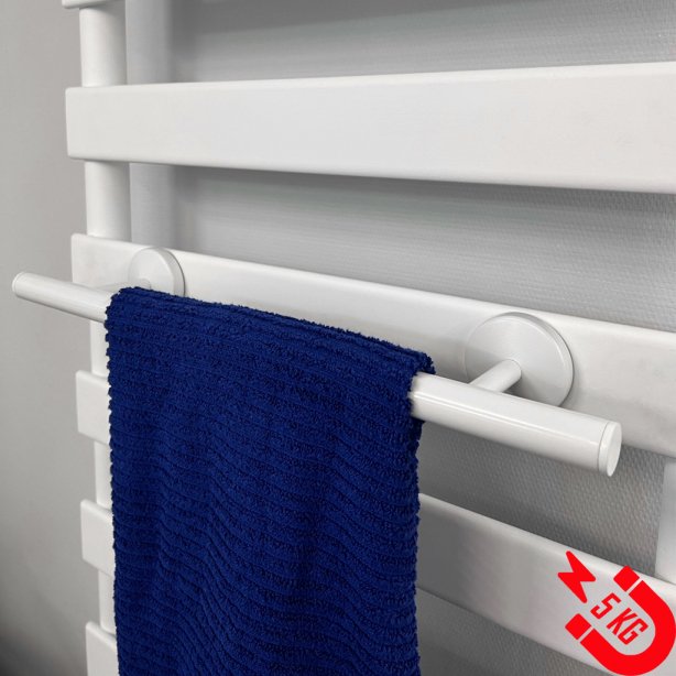 BSXL magnetisch 500 mm handdoekenrek voor radiatoren - Wit