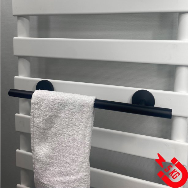 BSXL magnetisch 500 mm handdoekenrek voor radiatoren – Zwart