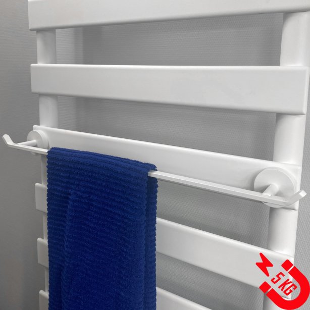 BSXL Magneet-line wit – Magnetische 535 mm handdoekhouder